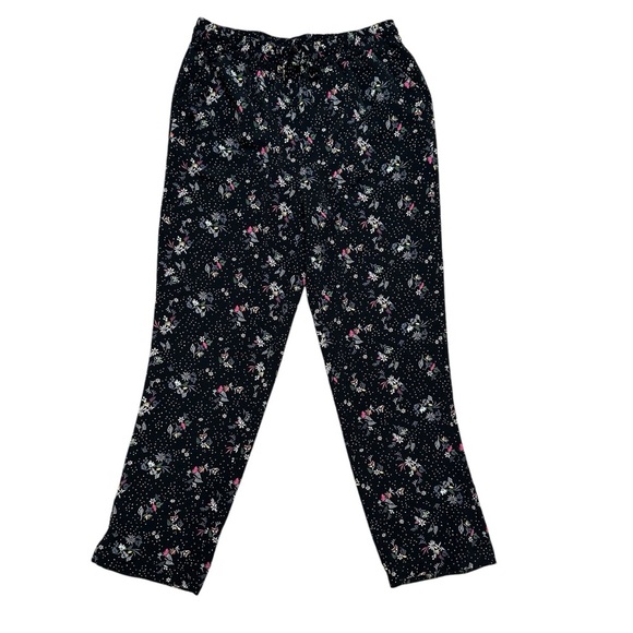 Christopher & Banks M Floral Pull On Relaxed Stretch Waist Pant - Picture 2 of 6